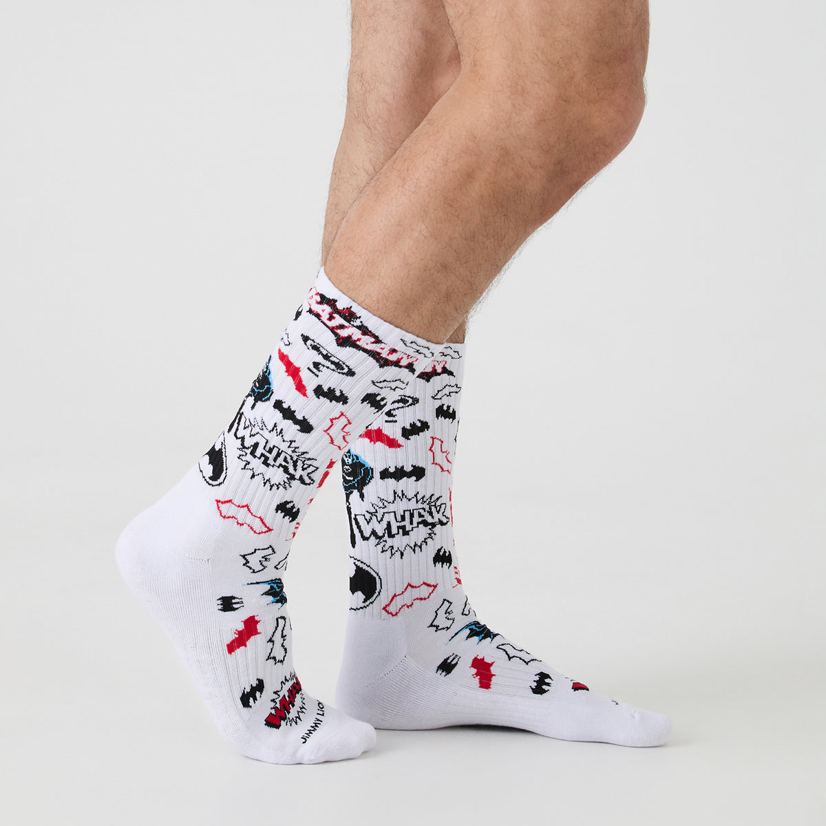 Athletic Batman Pattern - White