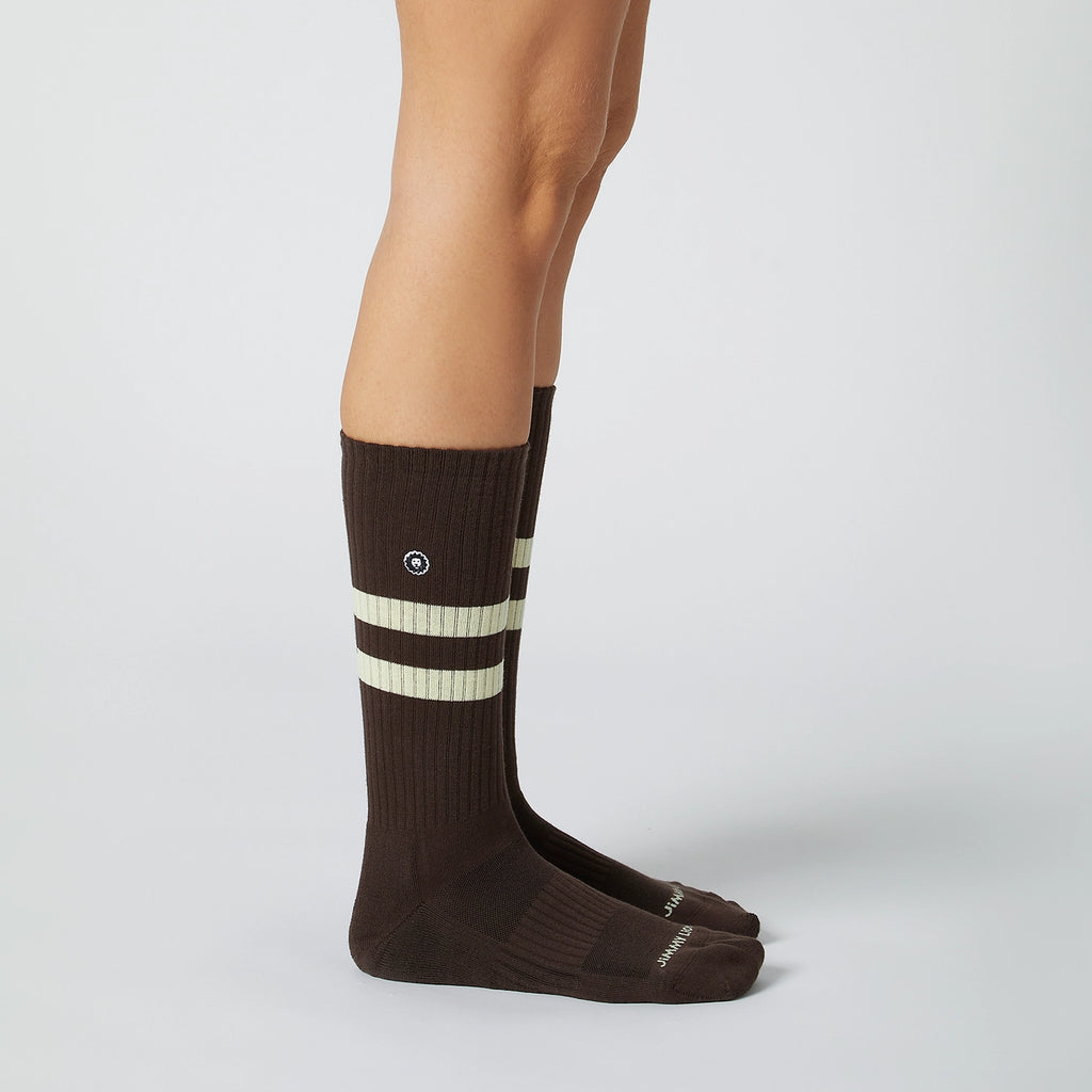 Athletic Essentials Stripes - Espresso Brown