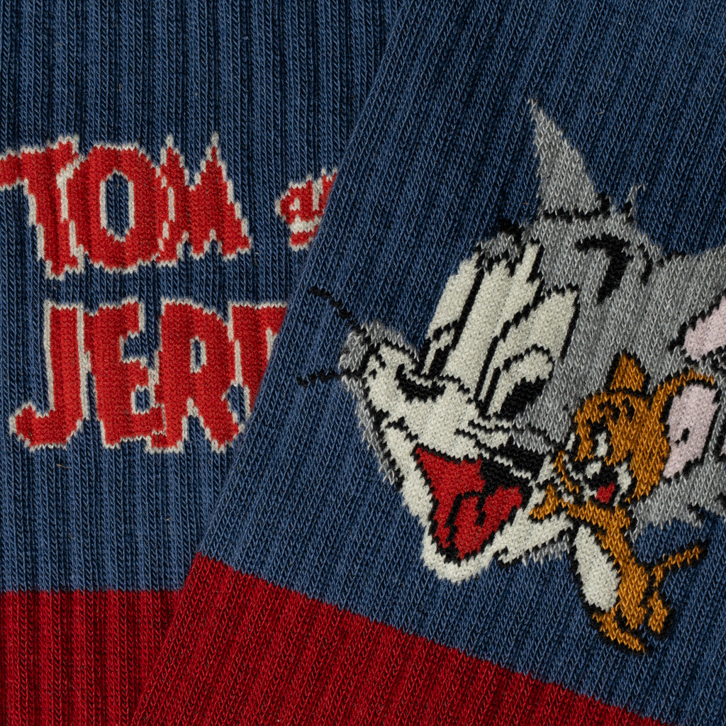 Athletic Tom and Jerry Socks - Navy Blue