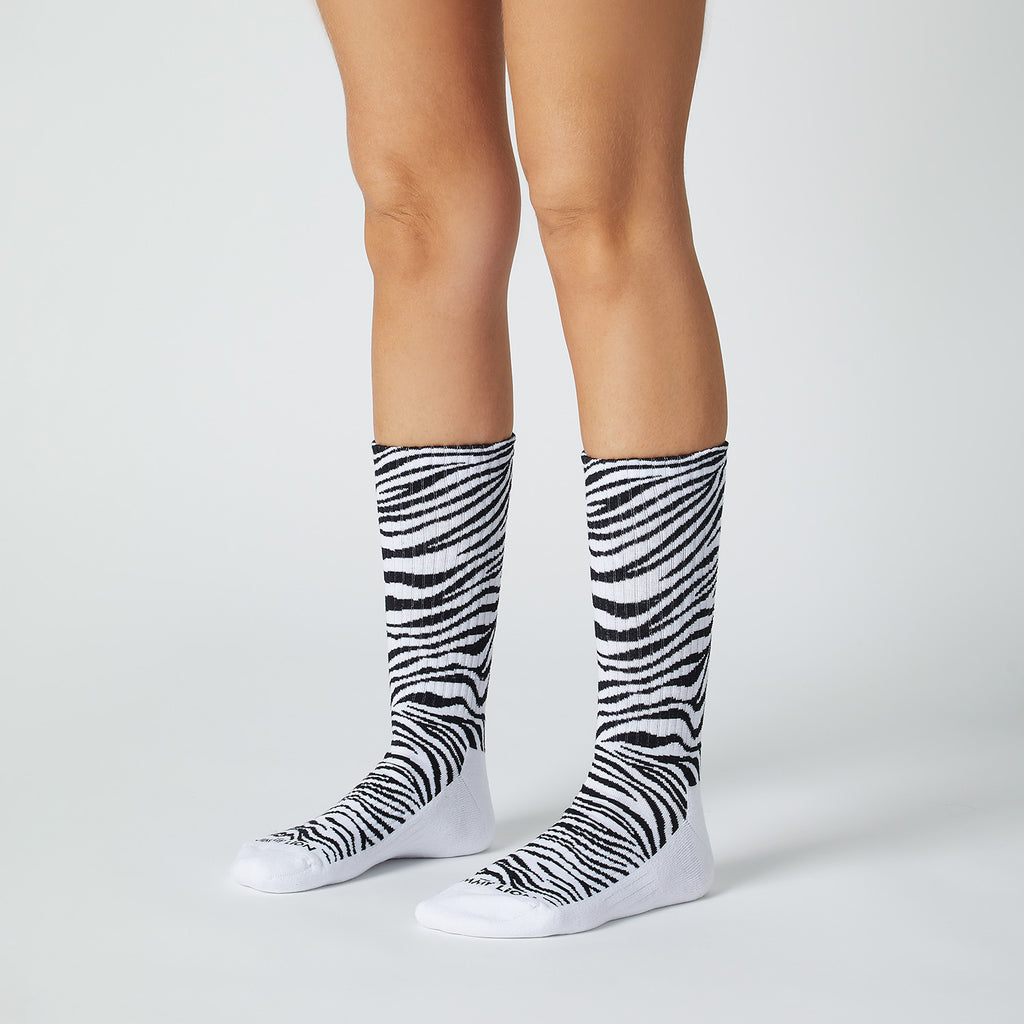 Athletic Zebra Print - White