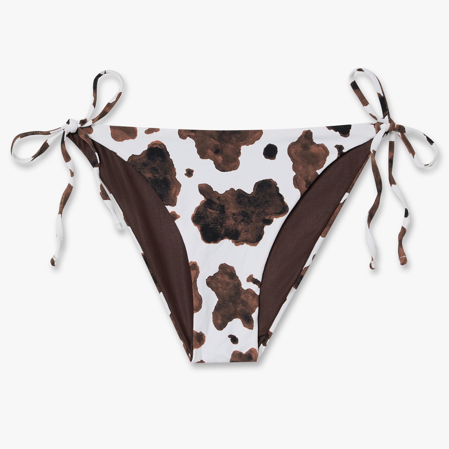 Cow Print Bikini Bottom - Off White