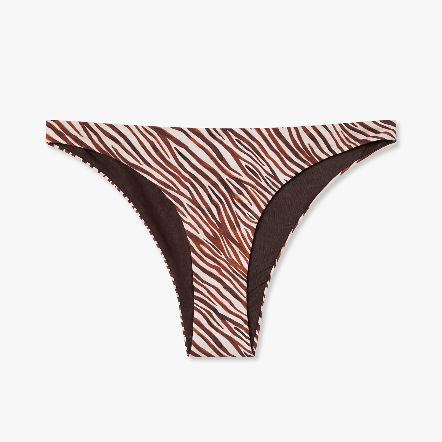 Zebra Print Cheeky Bottom - Beige