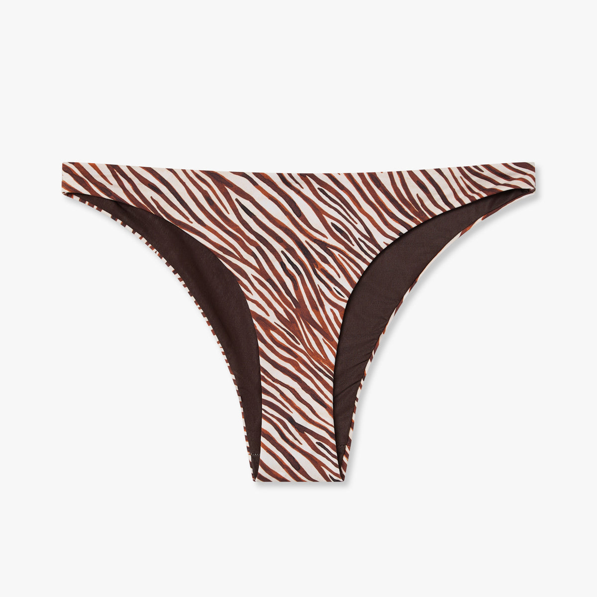 Zebra Print Cheeky Bottom - Beige