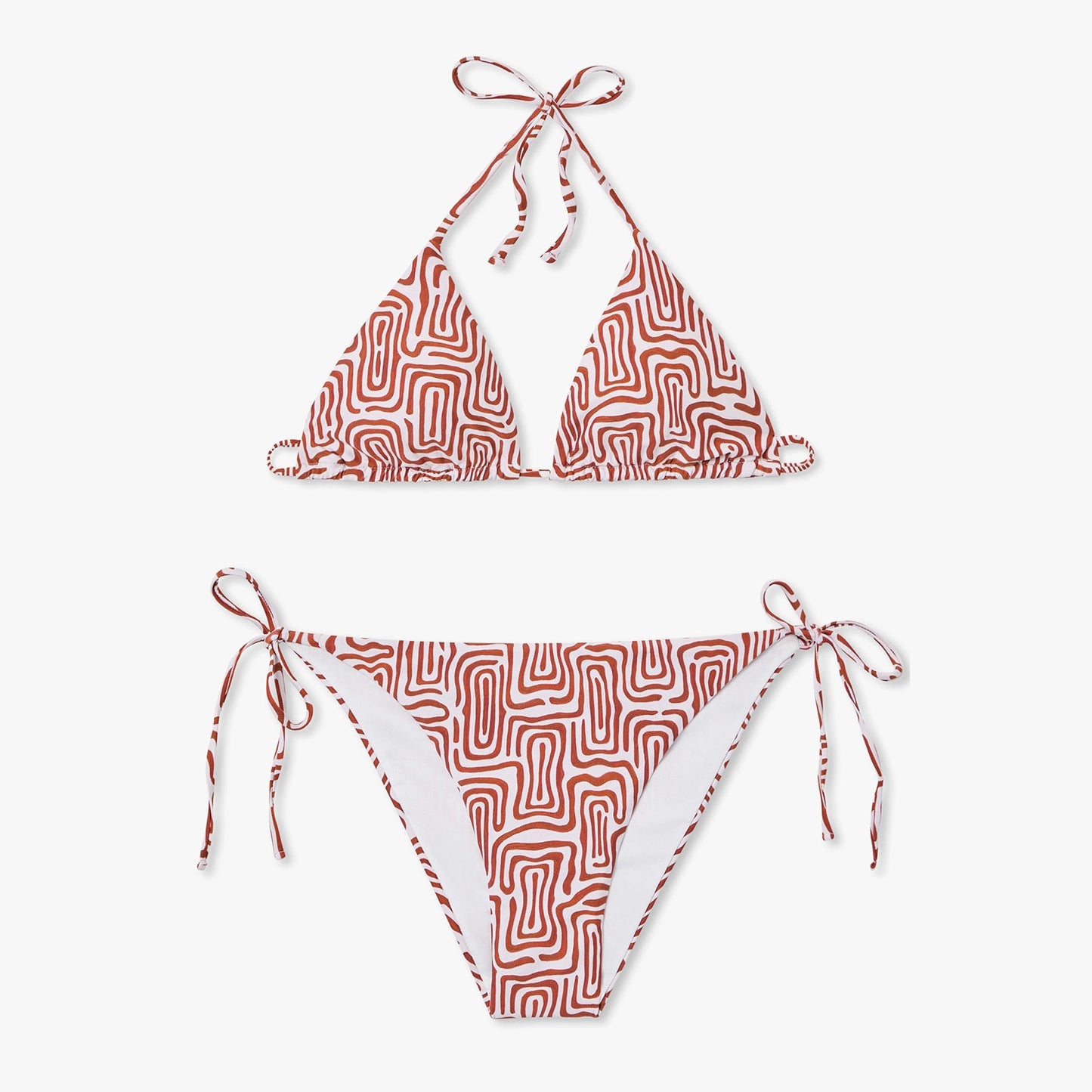 Labyrinth Bikini Top - Beige