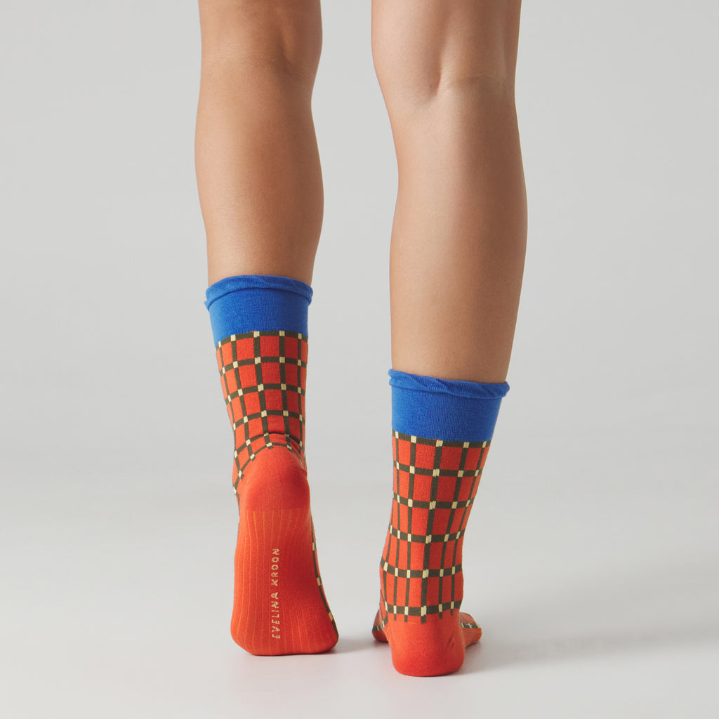 Evelina Kroon Orange Pattern - Orange Blue