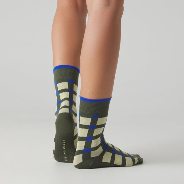 Evelina Kroon Yellow Pattern - Light Yellow Dark Green