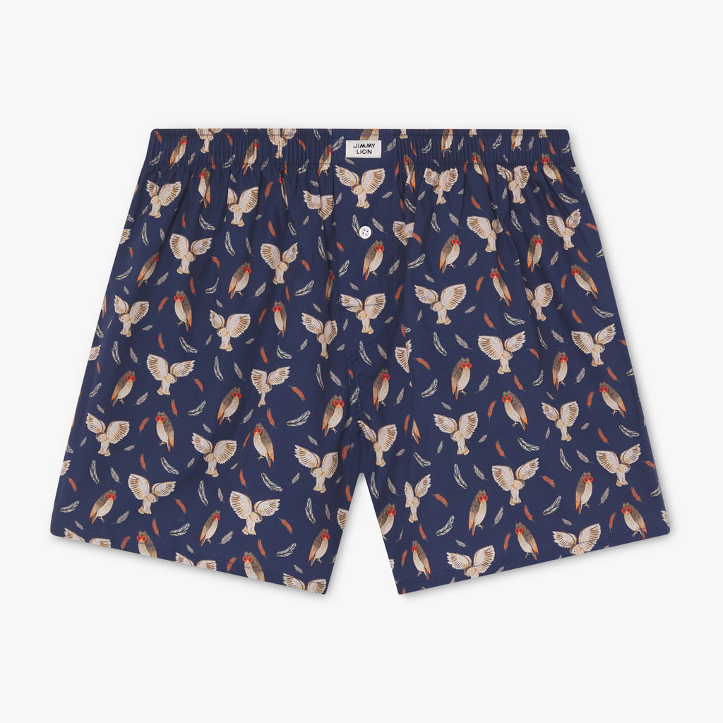 Night Owl Boxer Shorts - Dark Blue