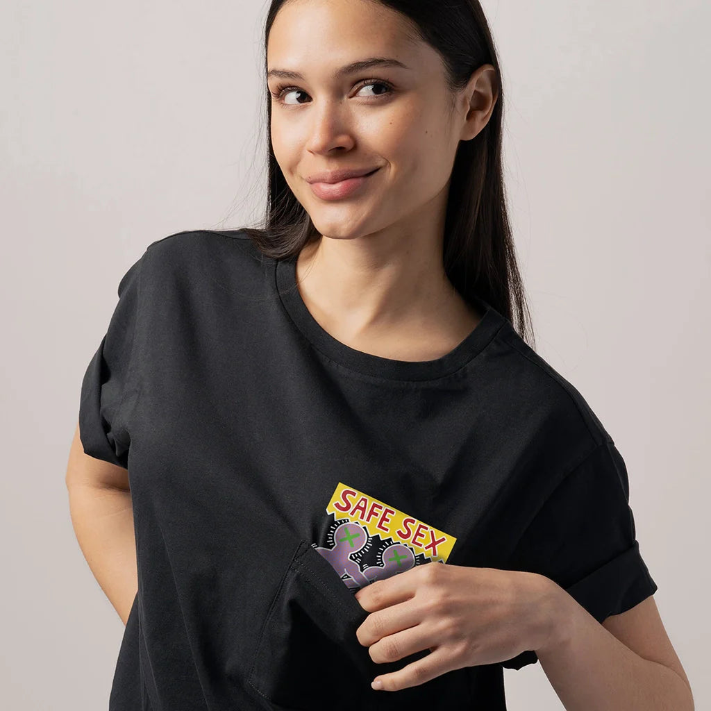 Safe Sex Pocket Tee - Black