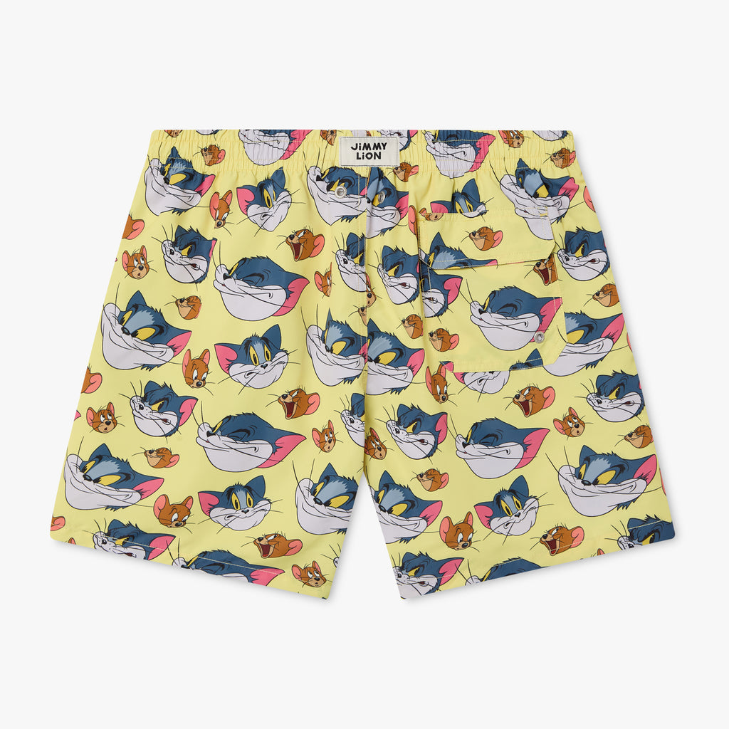 Tom and Jerry Vintage Swim Shorts - Yellow