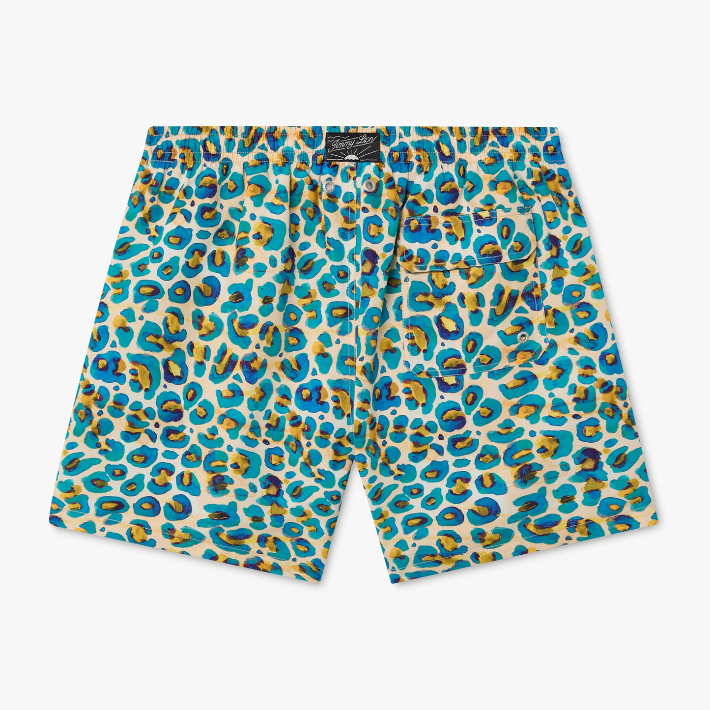 Leopard Print Swim Shorts - Butter Yellow