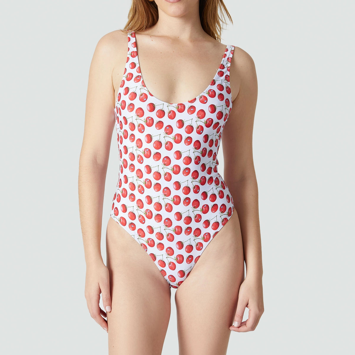 Tomatoes Swimsuit - White and Red