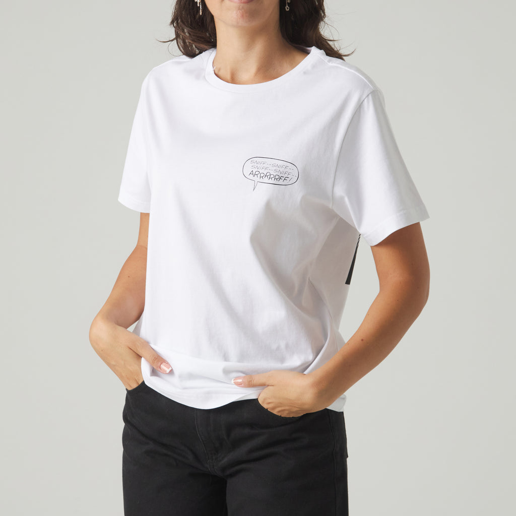 Roy Lichtenstein Arrrrrff Dog Tee - White