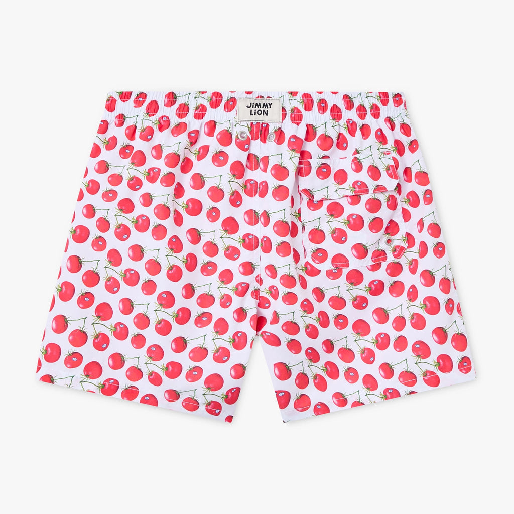 Tomatoes Swim Shorts - White and Red